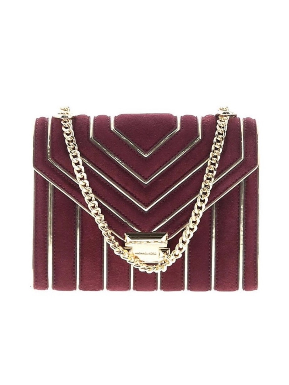 Final sale New Michael Kors Whitney quilted oxblood leather suede shoulder bag - Picture 14 of 16